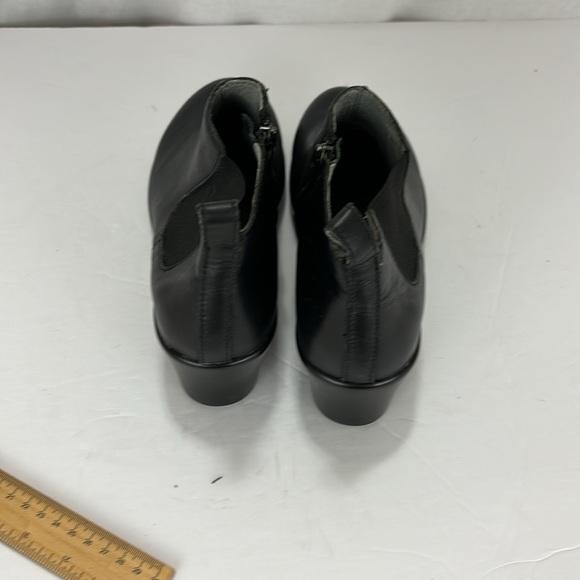 Alegria Eve Black Side Zip Leather  Ankle Boots Bootie Size 37 - Picture 4 of 13